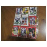 Double Sided Page of Mixed Lot Sports Cards in Plastic Pages