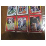Double Sided Page of Mixed Lot Sports Cards in Plastic Pages