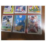 Double Sided Page of Mixed Lot Sports Cards in Plastic Pages