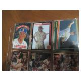 Double Sided Page of Baseball Card Mixed Lot in Plastic Page