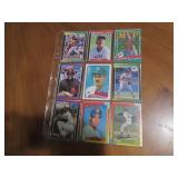Double Sided Page of Mixed Baseball Card Lot of Vintage & Modern