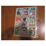 Double Sided Page of MLB Baseball Card Collection
