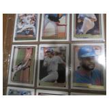 Double Sided Page of MLB Baseball Card Collection