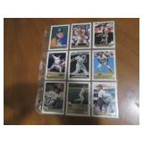 Double Sided Page of Baseball Trading Card Binder Page