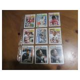 Double Sided Page of Mixed Lot Baseball & Football Trading Cards