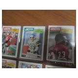 Double Sided Page of Mixed Lot Baseball & Football Trading Cards