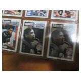 Double Sided Page of Mixed Lot Baseball & Football Trading Cards