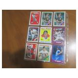 Double Sided Page of Mixed Lot of Sports Trading Cards in Plastic Page