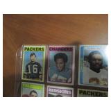 Double Sided Page of Mixed Lot of Sports Trading Cards in Plastic Page