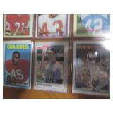 Double Sided Page of Mixed Lot of Sports Trading Cards in Plastic Page