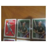 Double Sided Page of Mixed Lot of Sports Trading Cards in Plastic Page