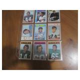 Double Sided Page of Vintage NFL Football Card Mixed Lot in Binder Sleeve