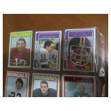 Double Sided Page of Vintage NFL Football Card Mixed Lot in Binder Sleeve