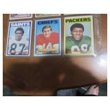 Double Sided Page of Vintage NFL Football Card Mixed Lot in Binder Sleeve