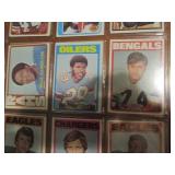 Double Sided Page of Vintage NFL Football Card Mixed Lot in Binder Sleeve