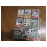 Double Sided Page of Assorted Baseball Cards in 9-Pocket Page