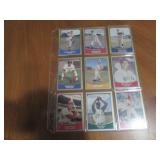 Double Sided Page of Assorted Baseball Cards in 9-Pocket Page