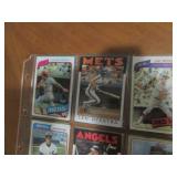 Double Sided Page of Vintage Baseball Card Binder Mixed Lot