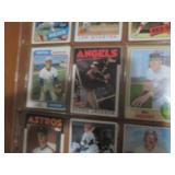 Double Sided Page of Vintage Baseball Card Binder Mixed Lot