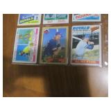 Double Sided Page of Vintage Baseball Card Binder Mixed Lot