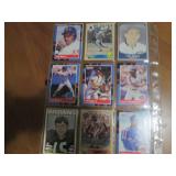 Double sided page of sports cards f...