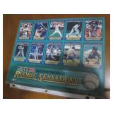 Uncut sheet of Fleer rookie sensati...