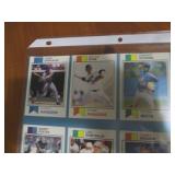 Uncut sheet of sports cards featuri...