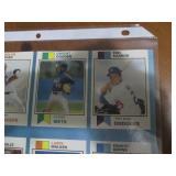 Uncut sheet of sports cards featuri...