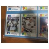 Uncut sheet of sports cards featuri...
