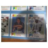 Uncut sheet of sports cards featuri...