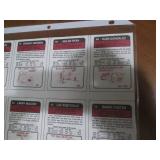 Uncut sheet of sports cards featuri...