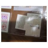 Page of rare promotional cards...
