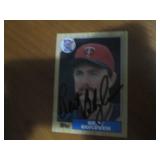 Autographed Bert Blyleven Topps bas...