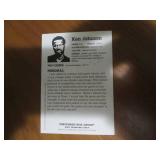 Autographed Ken Johnson football ca...