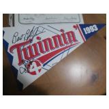 1984 Twins autograph print and a si...
