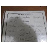 1984 Twins autograph print and a si...