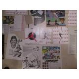 Assorted sports star cutouts...