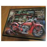 Indian motorcycle metal sign, measu...