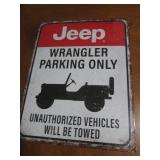 Jeep Wrangler metal sign, measures ...