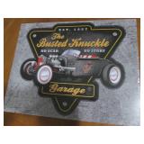 Busted Knuckle metal sign, measures...
