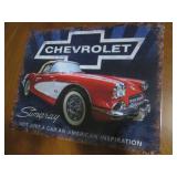 Chevrolet metal sign, measures 12 x...