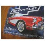 Chevrolet metal sign, measures 12 x...