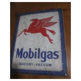 Mobilgas metal sign, measures 12 x ...