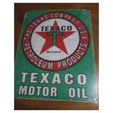 Texaco metal sign, measures 12 x 16...
