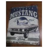 Mustang metal sign, measures 12 x 1...
