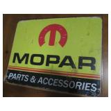 Mopar metal sign, measures 12 x 16"...
