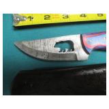 Damascus style knife, hand crafted ...