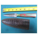 Damascus style knife, hand crafted ...