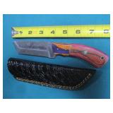 Hand crafted knife with sheath...