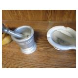 Mortar/Pestle, Burlwood, Porcelain